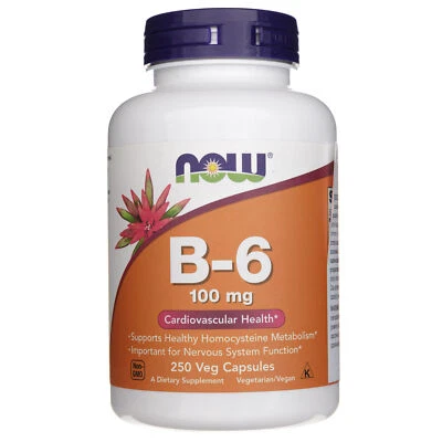 Now Foods Vitamina B6 100 mg, 250 capsule