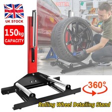 Car Rolling Wheel Detailing Stand Tire & Rim Clean Holder for Coating Polishing
