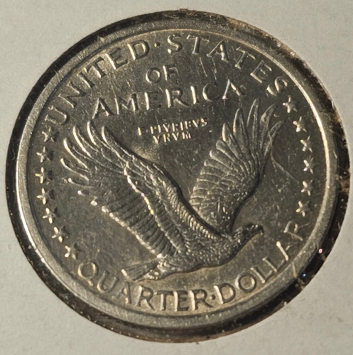 1917 TYPE 1 STANDING LIBERTY QUARTER *GEM*MS FH Full Head Blast White Mint State - Bild 7 von 7