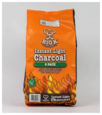 Six Individual Bags of Instant Light Lumpwood Charcoal FSC