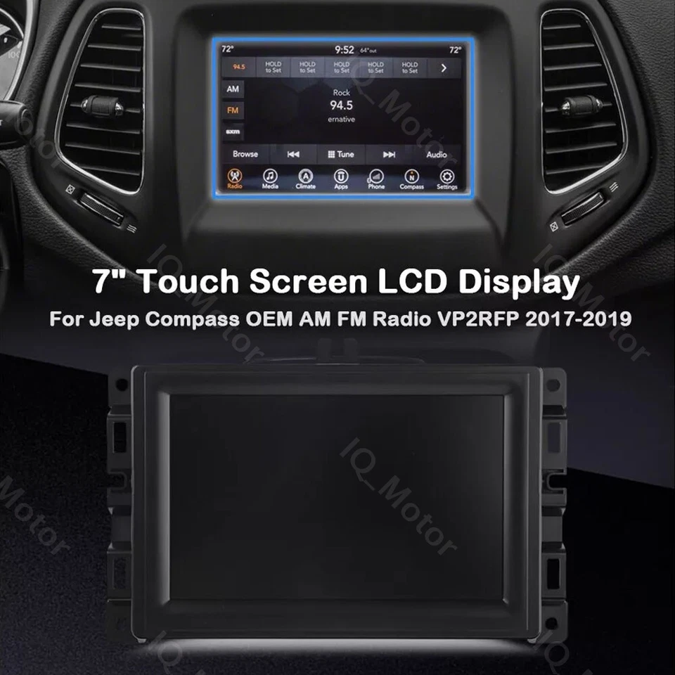 7" LCD Display Touch Screen For 2017-2020 Jeep Compass Radio Navigation Replace - Imagem 4 de 4