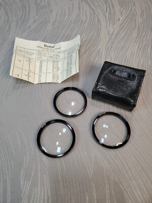 3 Vivitar Lens, Close Up No3, 52mm No 2,52mm No 1, Made In Japan 