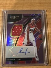 2021-22 Isaiah Todd Panini Select Rookie Purple Prizm SP RC Jersey Auto 32/99
