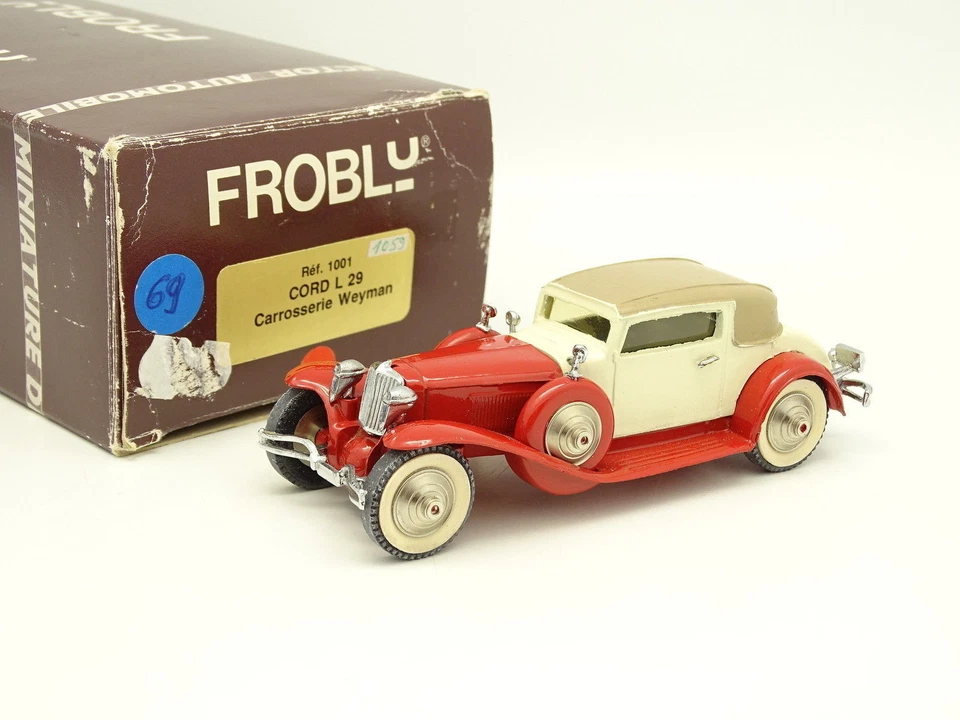 Frobly Models 1/43 - Cord L29 Weyman rouge et Blanche - Photo 1/2