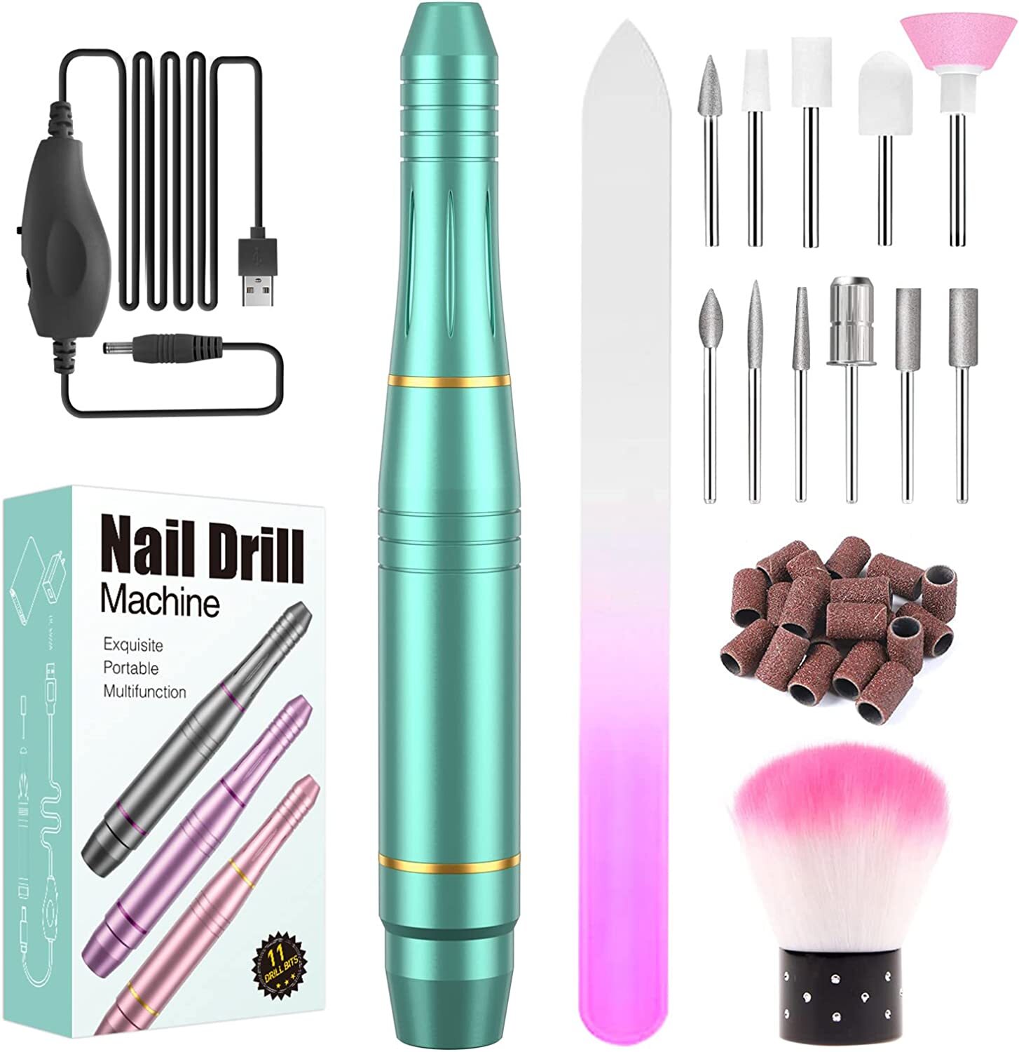 Idea Regalo: Fresa per Unghie Professionale 11 in 1 Elegante Rosa
