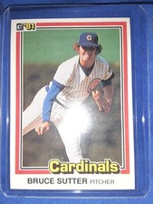 1981 Donruss #560 Bruce Sutter card, St. Louis Cardinals HOF  MVP