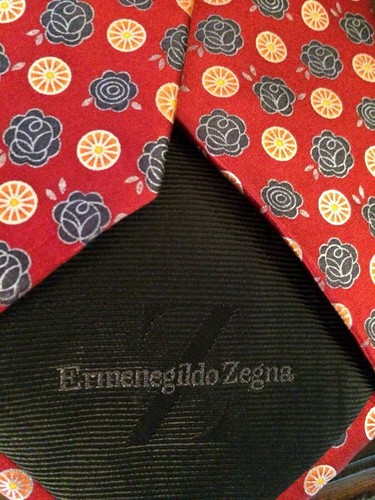 Ermenegildo Zegna Silk Necktie Geometric Multicolor - Imagen 4 de 5