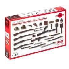 ICM 35672 Plastic model kit Scale 1:35 WWI Russian Infantry weapon and equipment