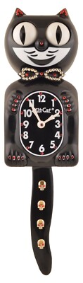 Gold/Red Skull Kit-Cat Klock Swarovski Authorized Custom Edition Jeweled Clock