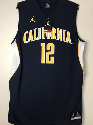 NWT Cal Golden Bears Jordan Brand Nike UC Berkeley NCAA Basketball Jersey Size L
