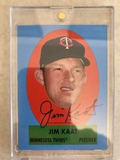 2021 Archives #TPOA-JK Twins JIM KAAT 1963 Topps Peel-Off AUTOGRAPH HOF #1/25