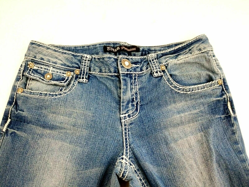 Pantalones de mezclilla azules ZCO JEANS PREMIUM para mujer TALLA 11 elásticos sábado algodón Foto 4 de 4