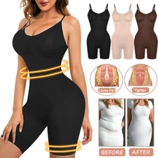 Seamless Women Tummy Control Shapewear Bodysuit Full Body Shaper Underwear Tops