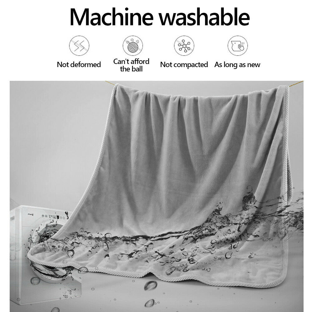 Large Faux Fur Blanket Bed Sofa Throw Luxury Thin Mink Fleece Heavy