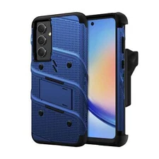 ZIZOBOLT BundleCase with ScreenProtector Kickstand-Samsung Galaxy A35(2024)-Blue