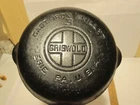 GRISWOLD CAST IRON SKILLET - 3 - ERIE PA USA - 709 - Double Spout