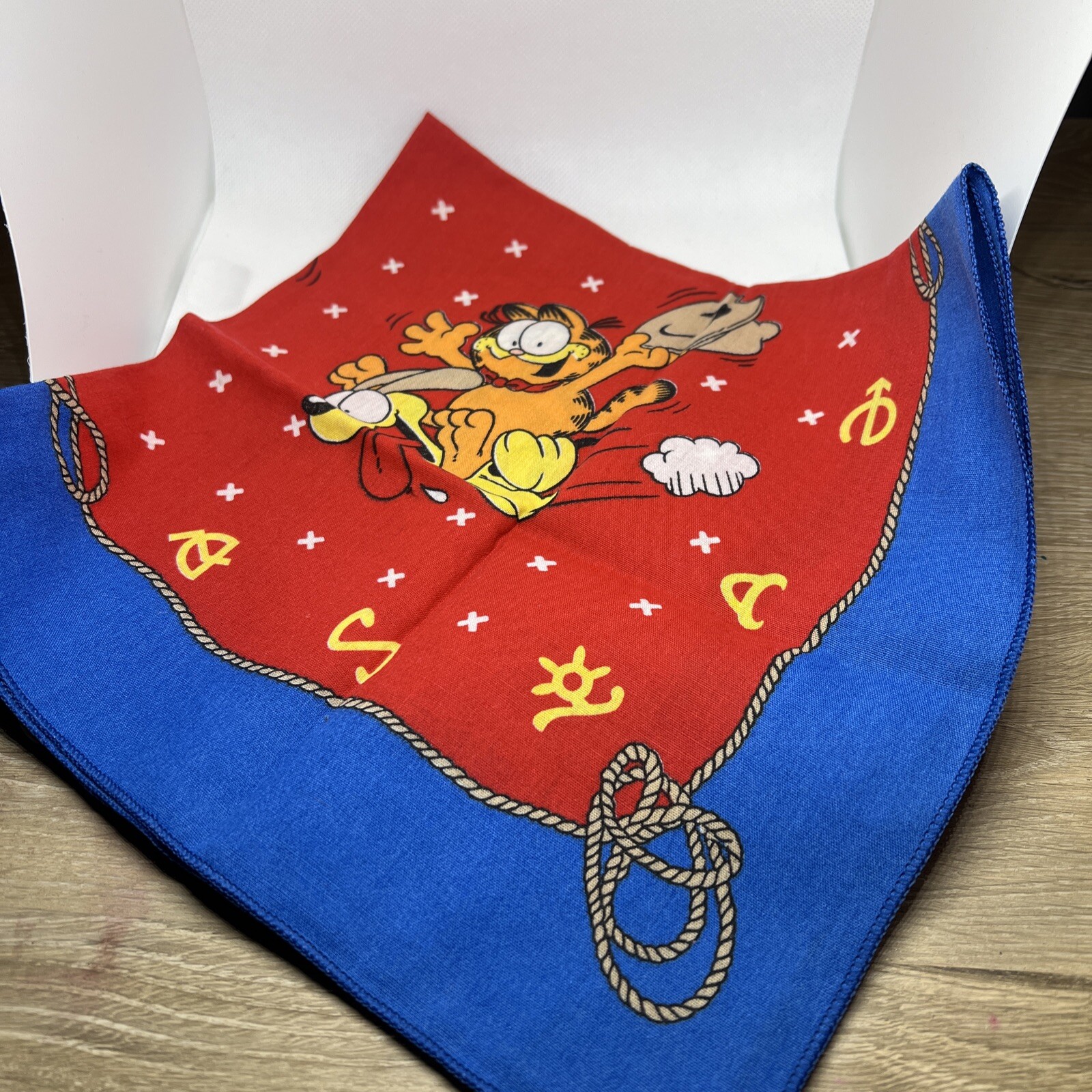 1978 Cowboy Garfield Handkerchief - Gem