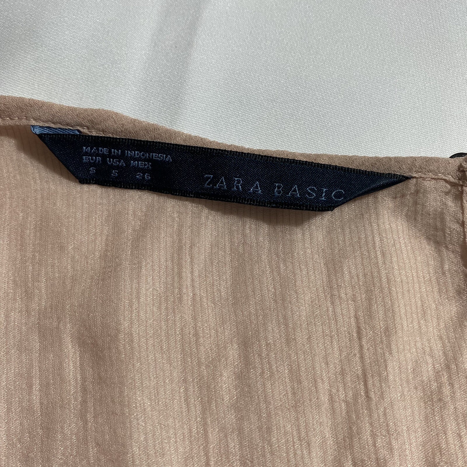 Zara Basic Small Sheer Ruffle Front Sheer Elastic… - image 6