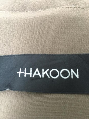 Thakoon Women Beautiful Dress Gray-Olive Color Kimono Style Sleeves M Pre-owned. - Picture 4 of 4