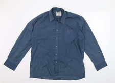 Alessandro Bertoluci Mens Blue Cotton blend Size 17 Collared