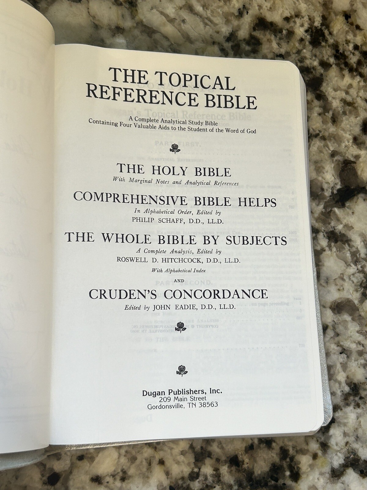 Dugan Topical Reference Bible Complete Analytical KJV Silver Top