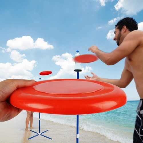 Flying Disc Toss Game for Outdoor Yard, Bottle Ring Disc Toss Beersbee