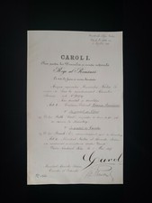 Rumänien King Carol I Unterzeichnet Autogramm Royal Dokumente Order Dekret Edict