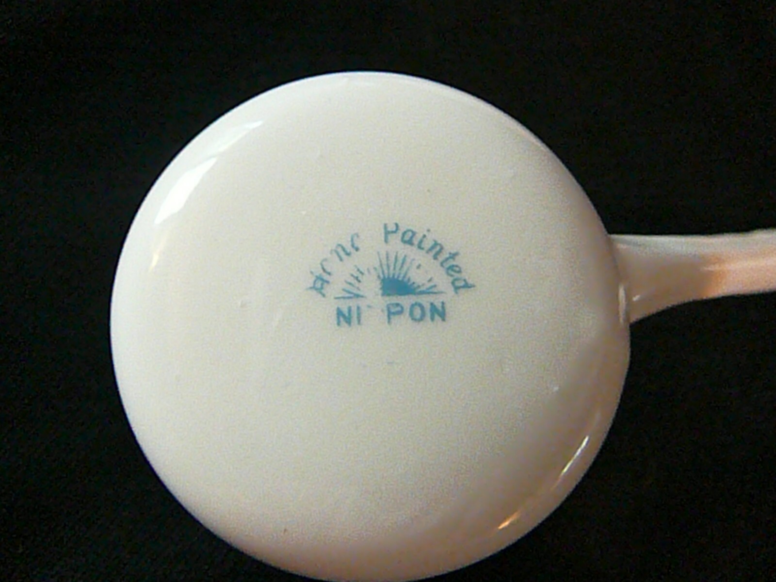 Vintage Nippon Hand Painted Gravy Boat & Spoon Flowers, Excellent