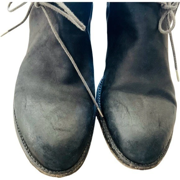 Botas de tornozelo de couro SHOTO ITALY pretas tamanho 40,5 - Imagem 4 de 4