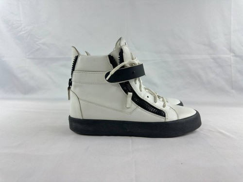 Giuseppe Zanotti High Top Leather White Sneakers Men's EU 42 US 9