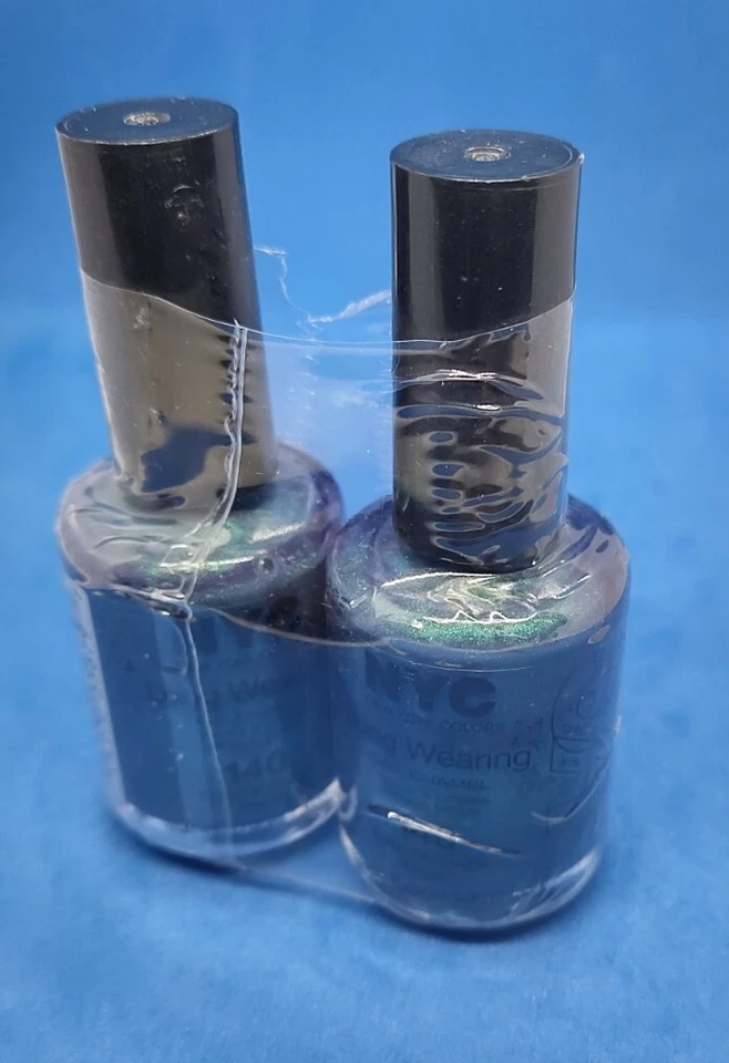 NYC New York Color Long Wearing Nail Enamel 140 Empire State Blue 0.45z (2 PACK) - Image 3 of 3