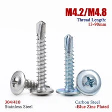 M4.2/M4.8 Phillips Flanged Truss Head Bolts Pan Head Self Drilling Screws