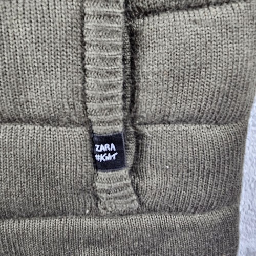 Zara Kids Zip Up Knitted Vest Size 11-12 Years Green - Picture 5 of 10