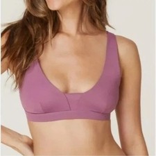 NWT Andie Swim The Tahiti Bikini Top Removable Pads M Cactus Flower Purple 2857