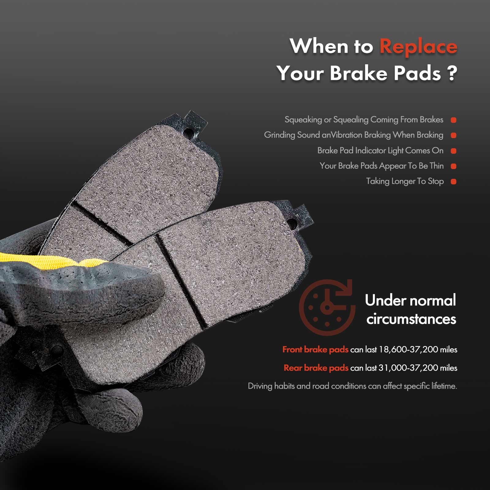 4pcs Front Side Ceramic Brake Pads for Maserati Levante S GTS Trofeo 2017-2020