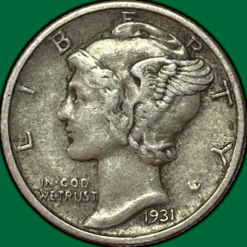 1931-S Mercury Dime Extremely Fine XF Coin #34160