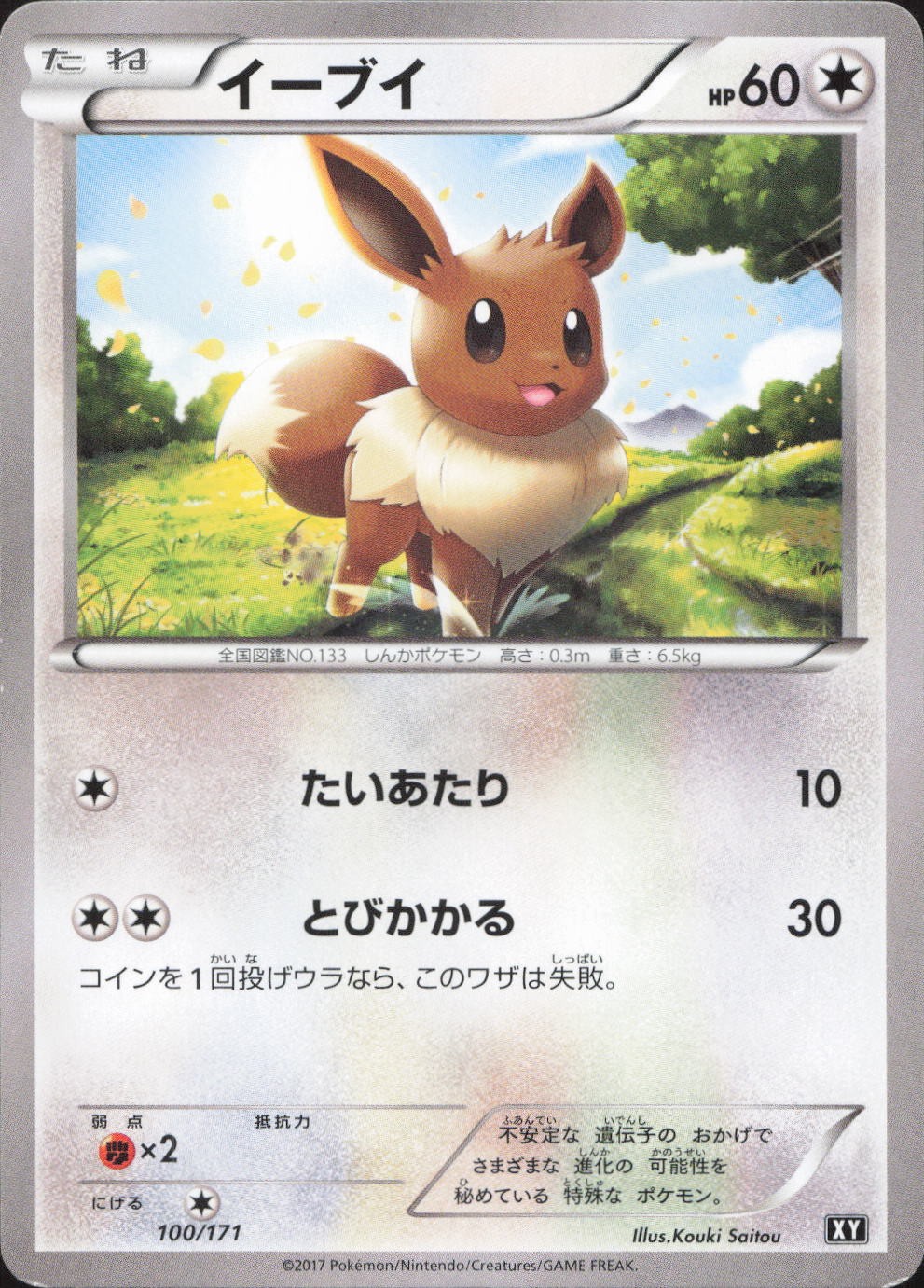Pokemon Eevee 100/171 The Best of XY Japanese Near Mint