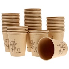 150 Pcs Heat Resistant Reusable Paper Coffee Cups 9 Oz Beverage Cups
