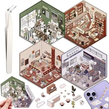 Draupnir DIY 3D House Stickers, 4 Set Fun Stickers Scene Make Your Xm1.0 