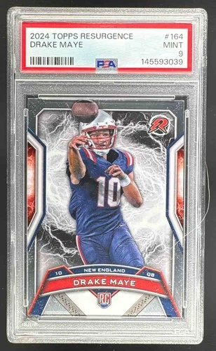 145593039 Drake Maye 2024 Topps Resurgence #164 Rookie RC PSA 9
