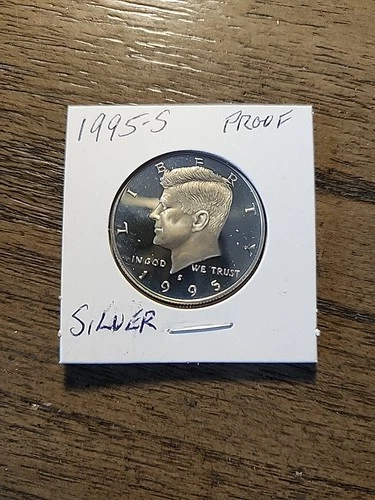 1995-S Silver Kennedy Half Dollar-Proof Lustrous, Free Shipping