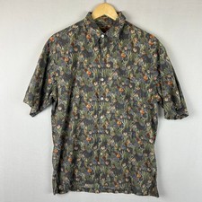 Tori Richard Honolulu Hawaiian Shirt Tropical Fish Made in USA Men's Size M