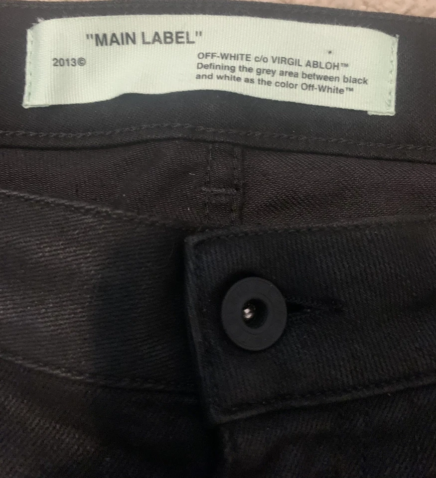 Белые джинсы из восковой джинсовой ткани с ремешком 2017 г. - Изображение 4 из 4