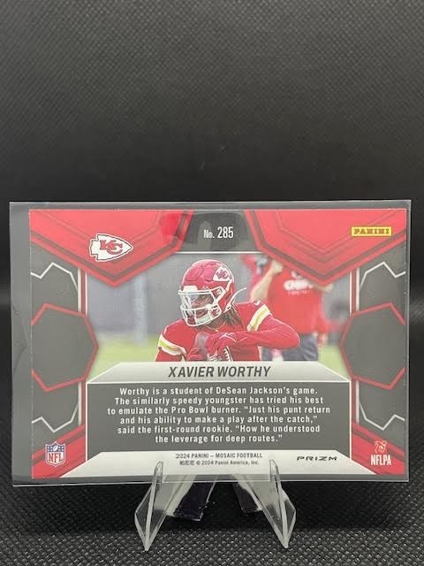 2024 Panini Mosaic - NFL Debut Xavier Worthy #285 Gold Mosaic