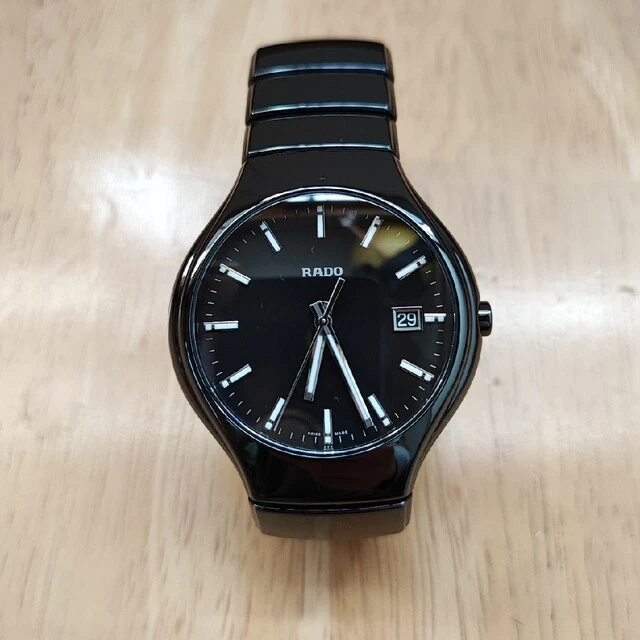 RADO Diastar Date 115.0653.3 石英黑色瑞士制造陶瓷 SS 男女皆宜手表 — 第 2/4 张图片
