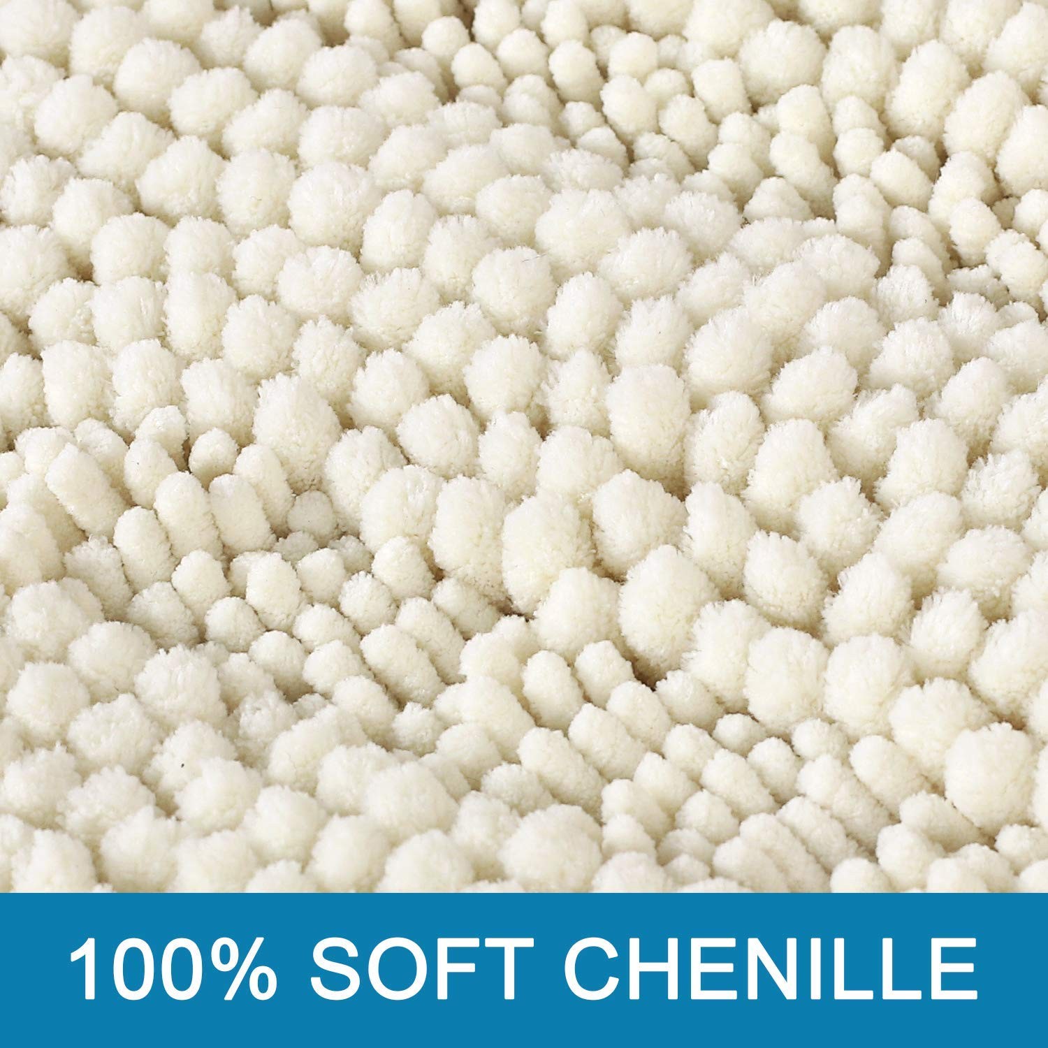 H.VERSAILTEX 2-Pc Bathroom Rug Set, Ultra Thick Contour & Toilet Mat Non-Slip