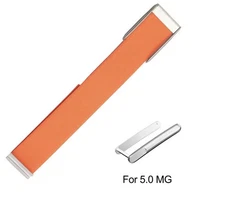 New Whoop 5.0/MG Hydroknit Band (orange) Silver Clasp/hook/link Trim