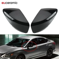 2pcs Black Mirror Cover For 2013-2018 Nissan Altima Left Right Side 963743TH0A