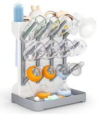 Baby Bottle Drying Rack: Space Saving Vertical Bottle Dryer Holder - Baby Acc...