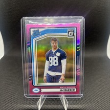 2024 Donruss AJ Barner Optic Rated Rookie Preview Pink #367 Seahawks
